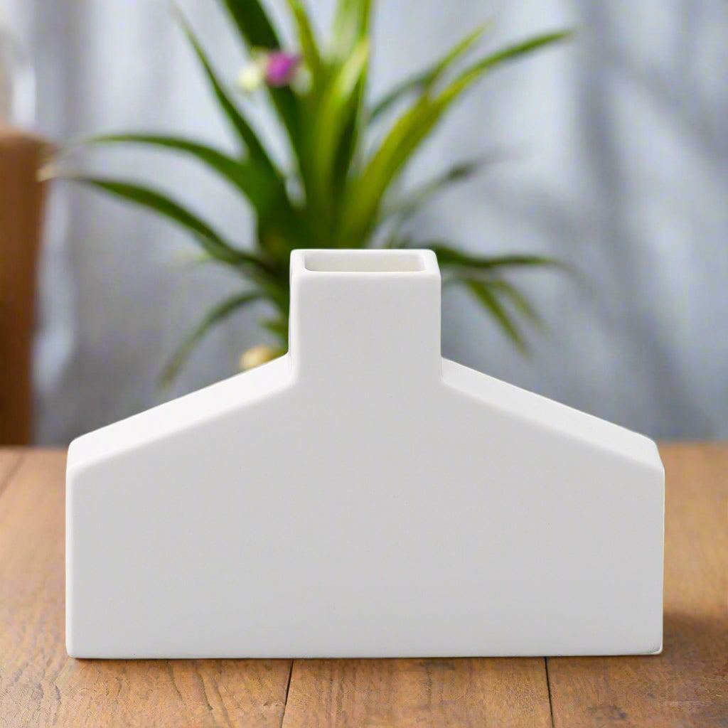 Kneena Ceramic Flat Bottle Vase