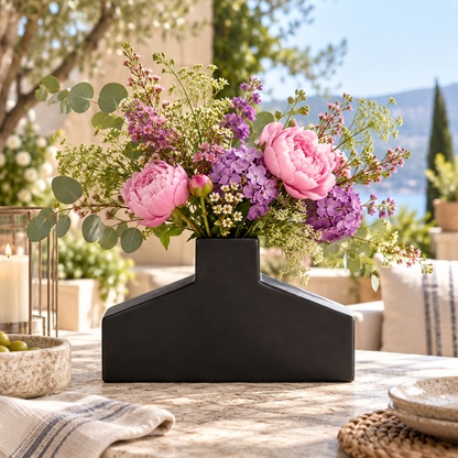 Kneena Ceramic Flat Bottle Vase