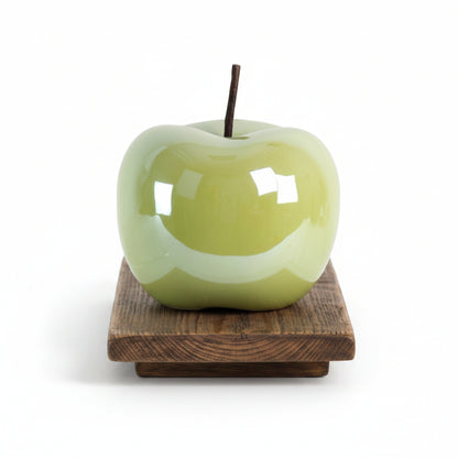 Zelia Pearlescent Ceramic Apple Figurine