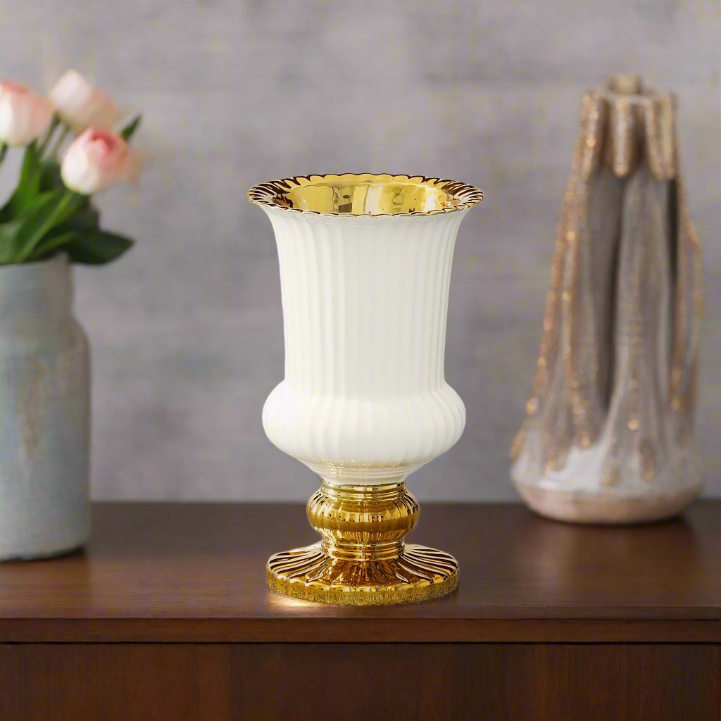 Perani Glossy Ceramic Urn Vase