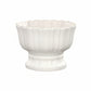 Mero Gloss White Ceramic Tulip Urn Vase with Elevated Base