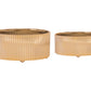 Ceramic Vase Set Of Two In Metallic Finish-7.00"H