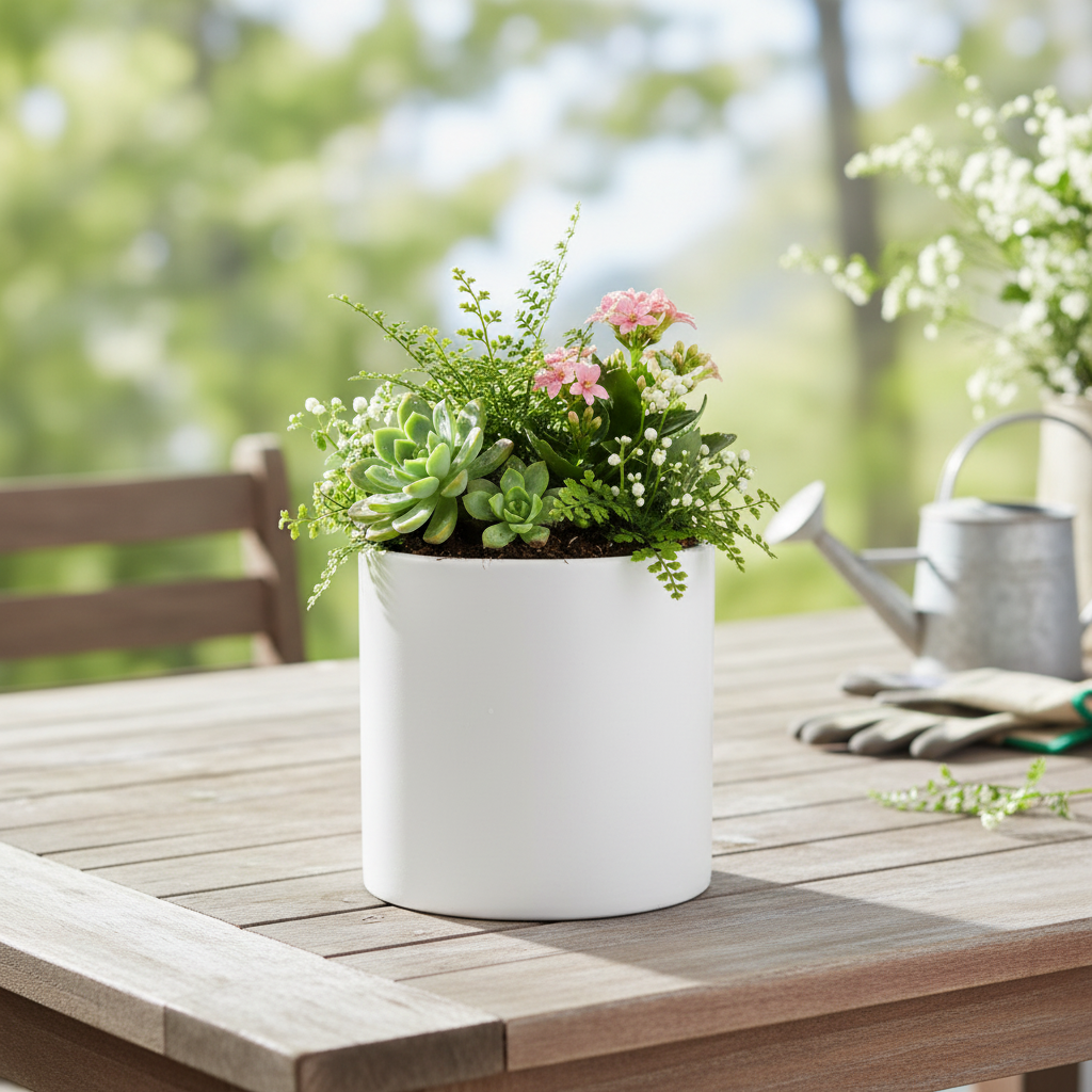 Zaveta Minimalist Ceramic Round Pot