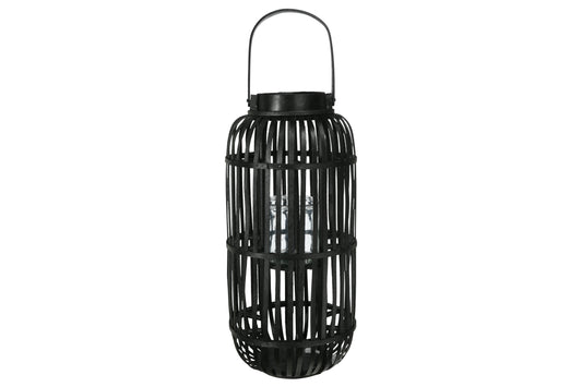 Wood Tall Round Lantern Painted Finish
