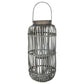 Wood Tall Round Lantern Painted Finish
