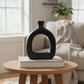 Maryna Sculptural Open Ceramic Donut Vase