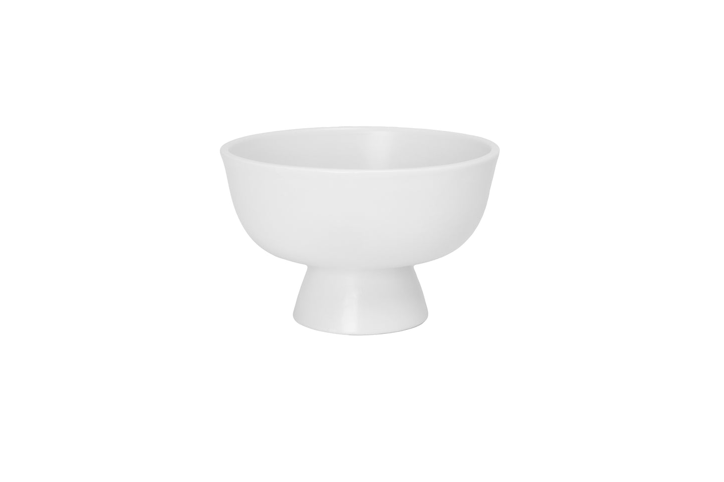 Ceramic Pedestal Bowl Finish in Matt White and Matt Black