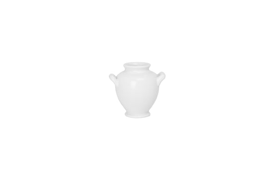 Ceramic Grecian Vase Matt White-5.00"H