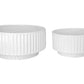 Lynn Ribbed Pedestal Planters (Set of 2)