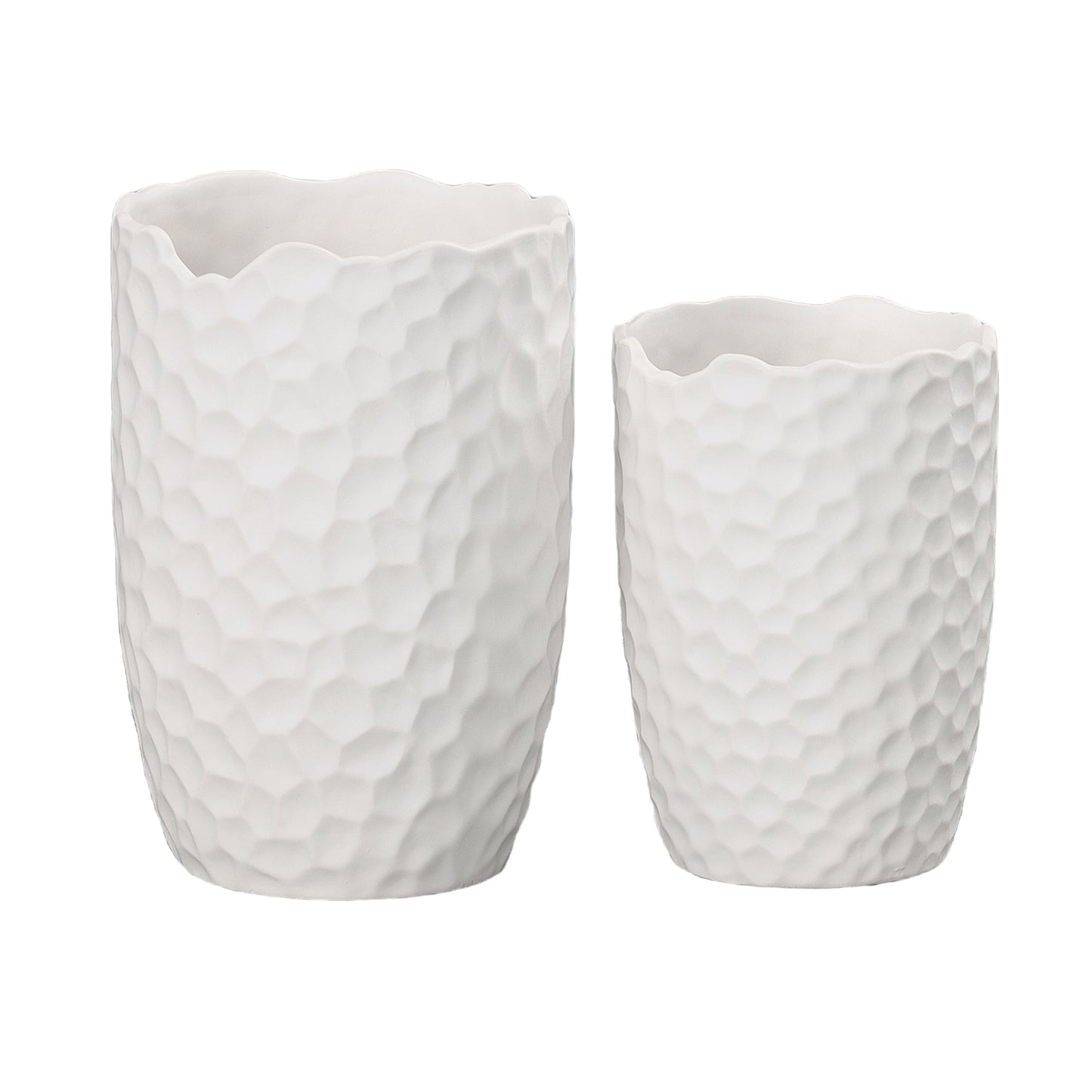 Andrea Ceramic Round Vase Set (Set of 2)