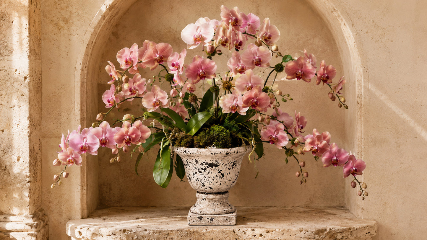 Cami Pedestal Terracotta Urn Planter