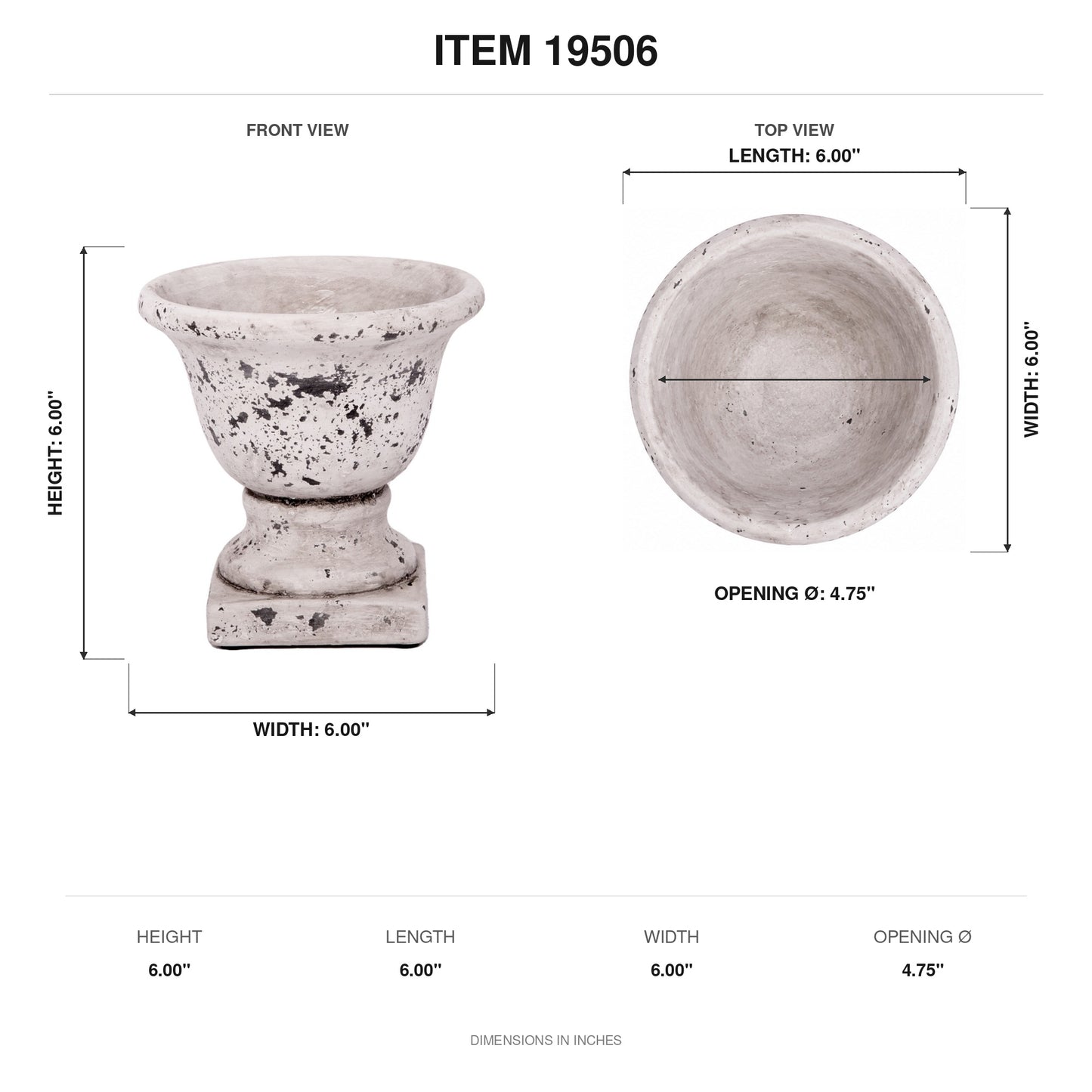 Cami Pedestal Terracotta Urn Planter