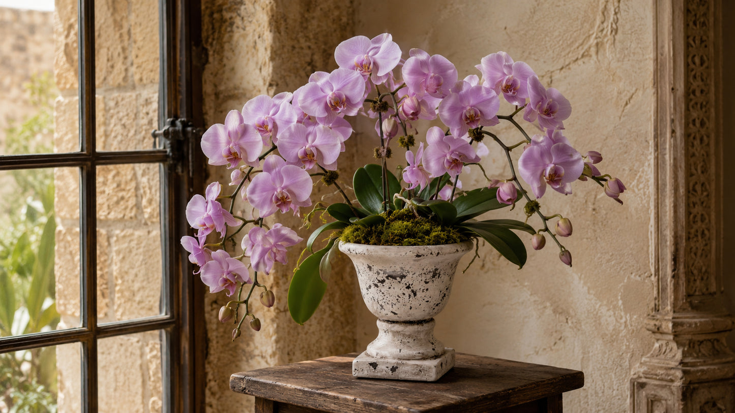 Cami Pedestal Terracotta Urn Planter