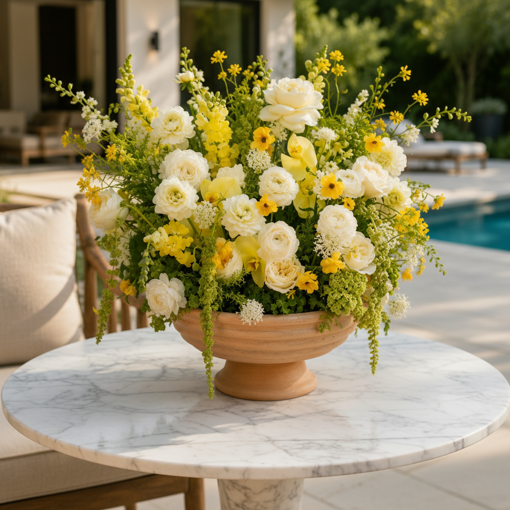 Nivea Pedestal Bowl Planter