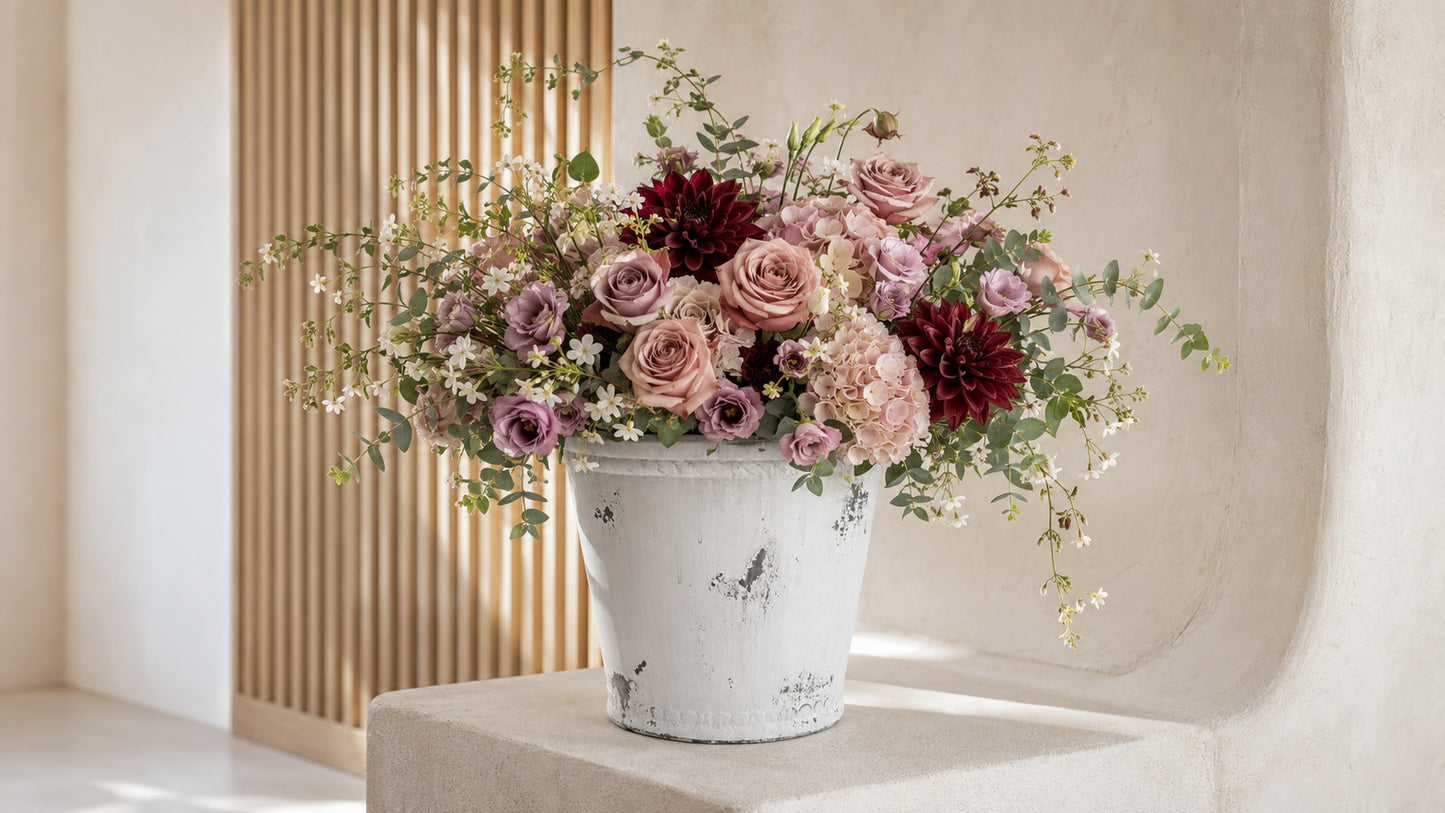 Paisley Terracotta Round Pot
