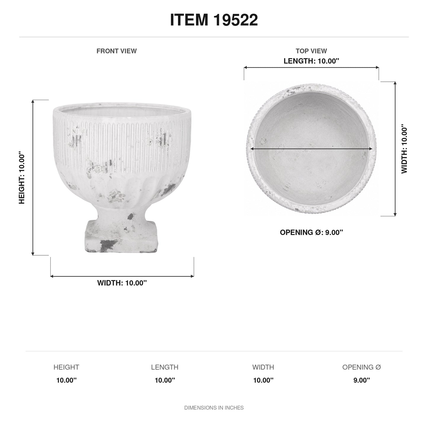 Lou Goblet-Style Pedestal Planter
