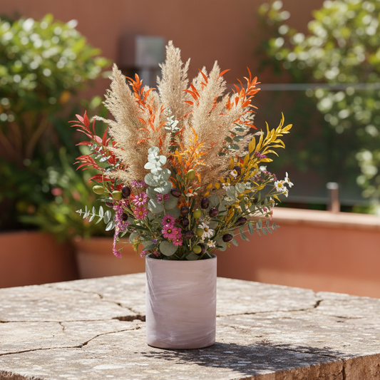 Tarni White Wash Terracotta Ceramic Pot