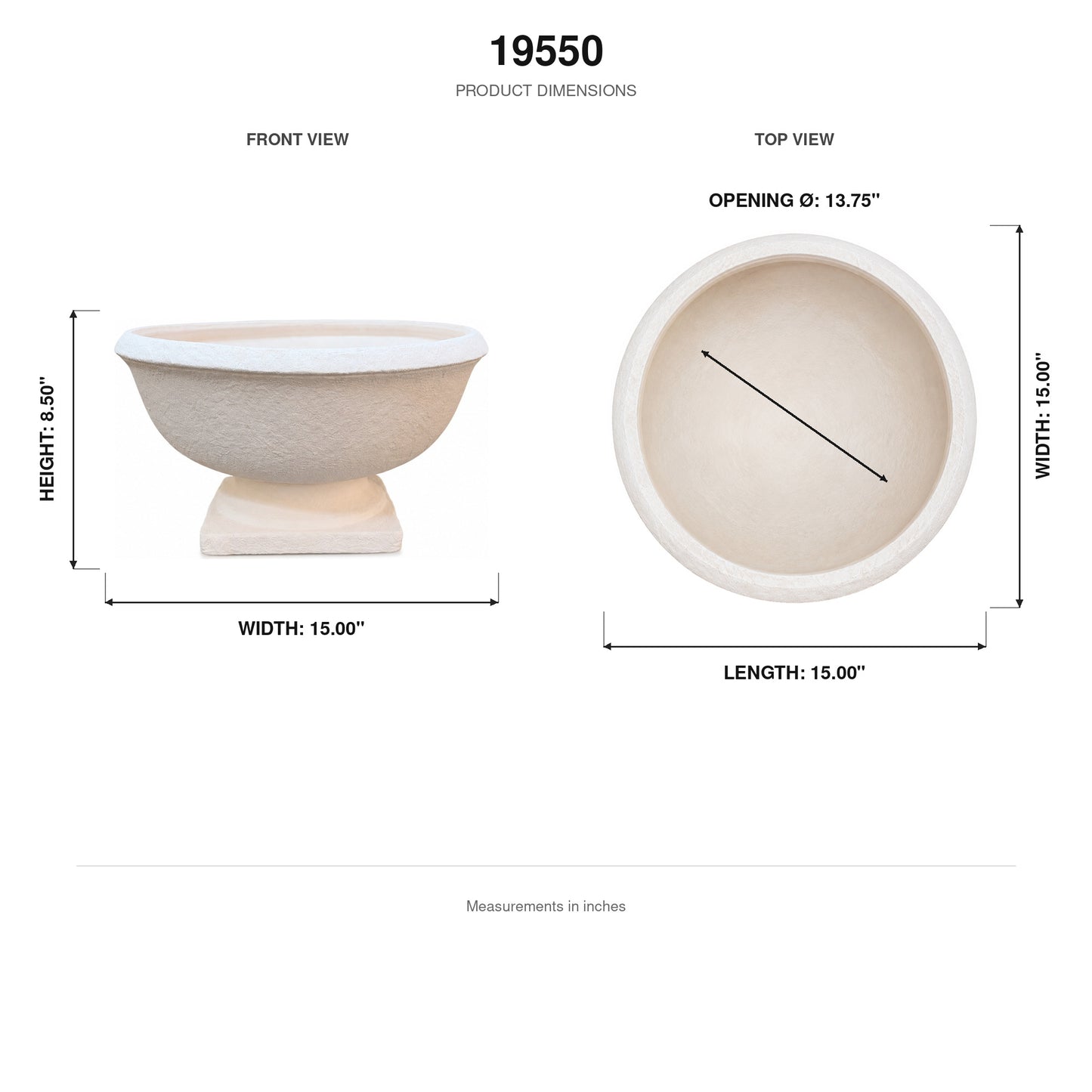 Galen Sand Finish Terracotta Urn Planter