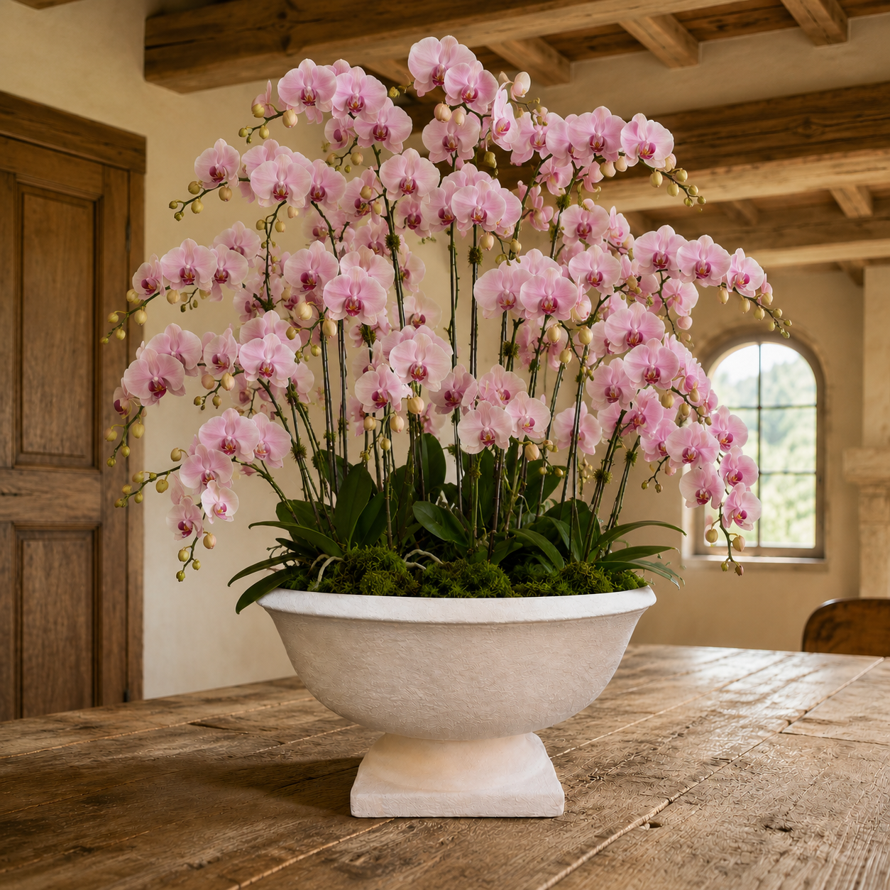 Galen Sand Finish Terracotta Urn Planter