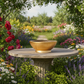 Daisy Polystone Gold Leaf Boat Planter