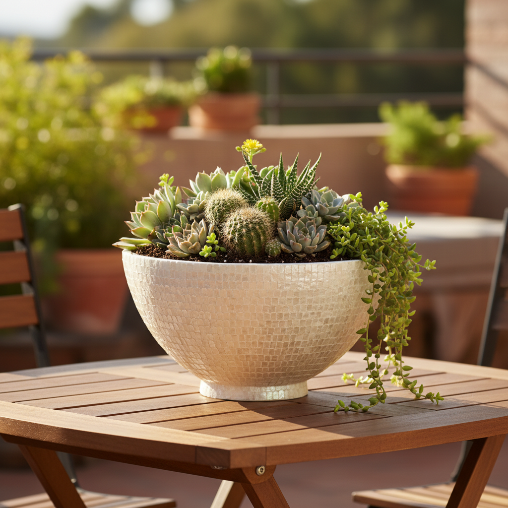 Yara Shell Boat-Shaped Bowl Planter