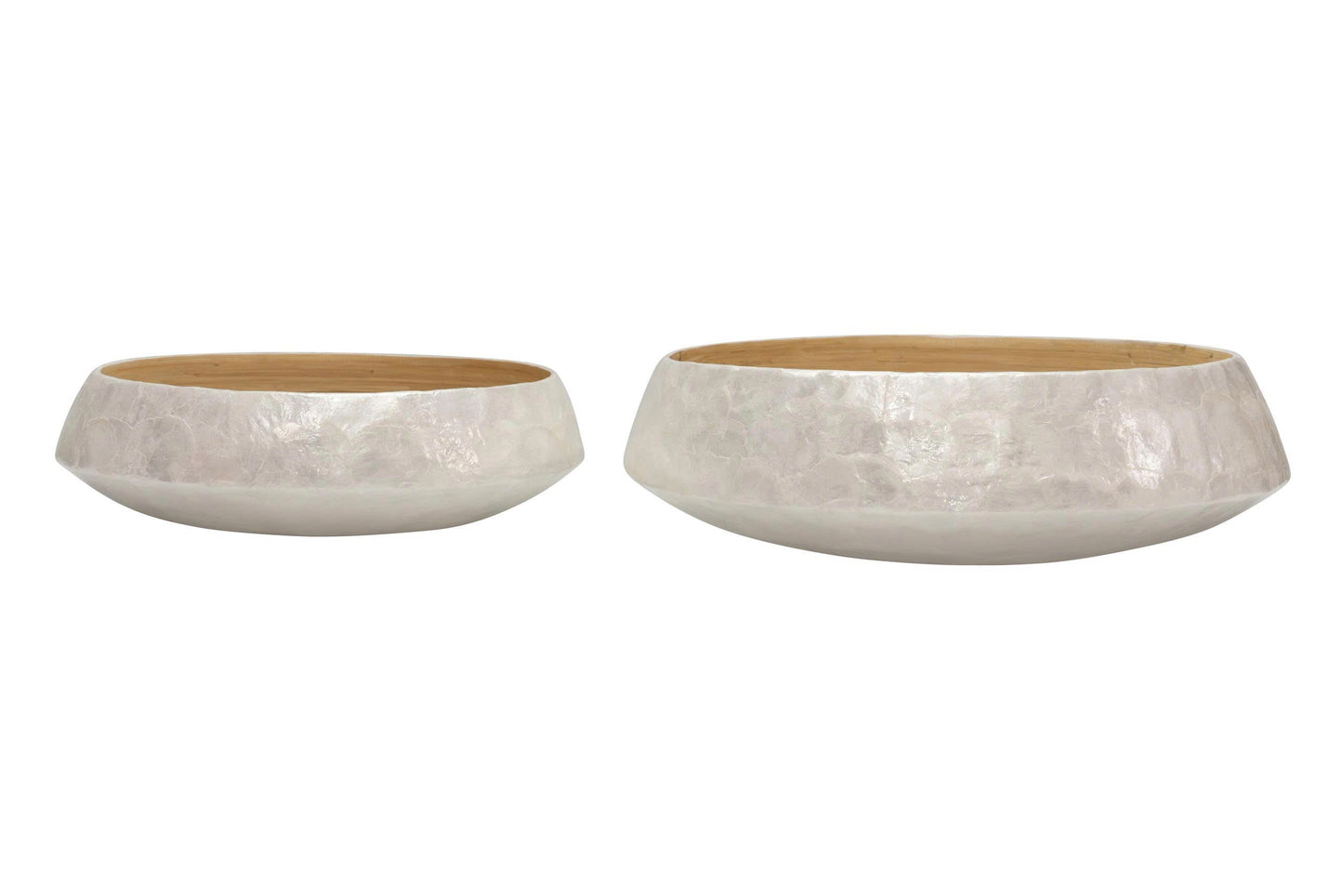 Ainsley Shell Mosaic Bowl Planter Set (Set of 2)