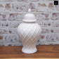 Embossed White Temple Jars