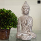 Kileigh Cement Buddha Figurine with Candle Holder