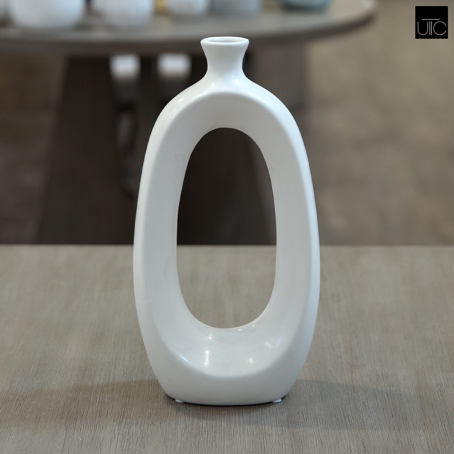 Nelya Sculptural Donut Ceramic Vase