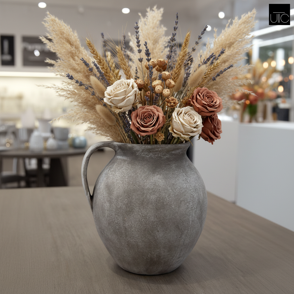 Polina Single-Handle Amphora Cement Vase