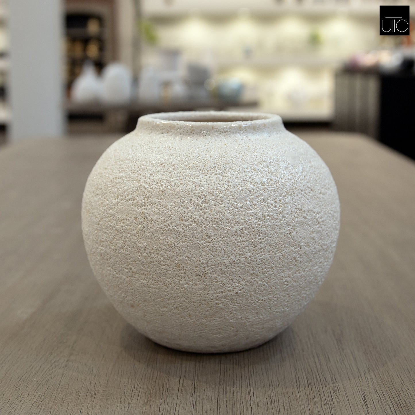 Cherith Ceramic Lava Texture Spherical Vase