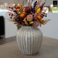 Darice Ribbed Ceramic Decorative Vase