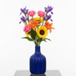 Leila Ceramic Bottle Vase with Embossed Column Design