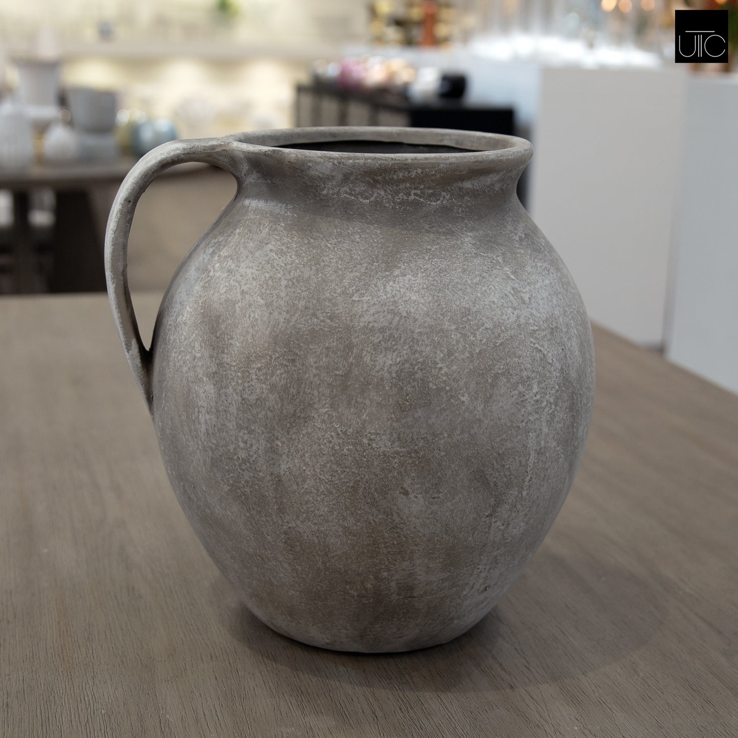 Polina Single-Handle Amphora Cement Vase