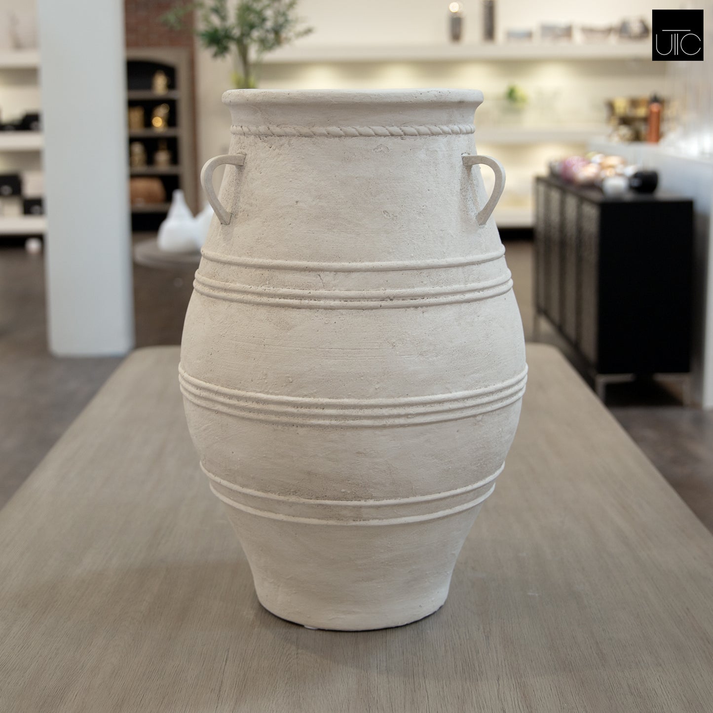 Arina Bulbous Amphora Planter with Loop Handles