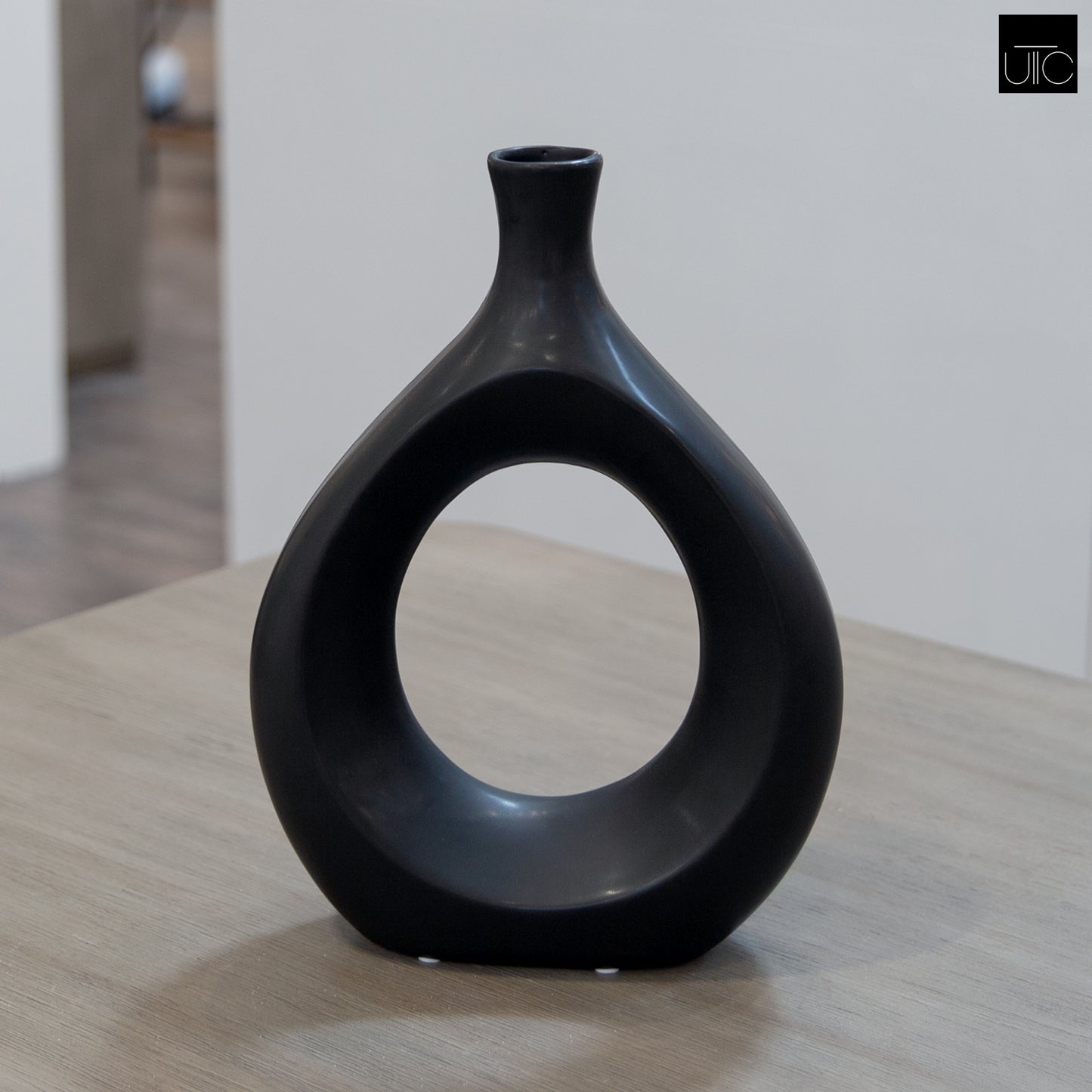 Nelya Sculptural Donut Ceramic Vase