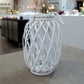 Yuli Bamboo Lantern with Rope Handle and Glass Candle Holder Insert