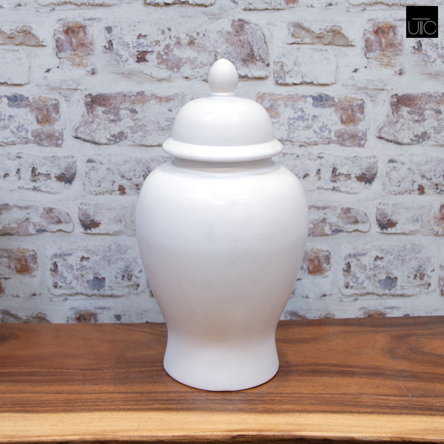 Embossed White Temple Jars