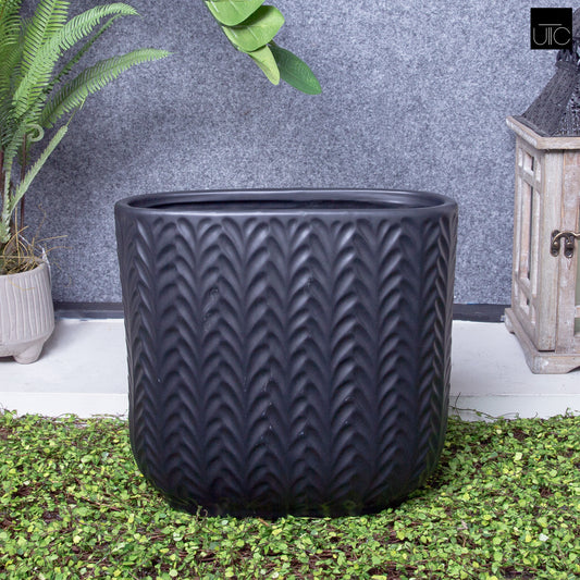 Quade Oval Ceramic Pot