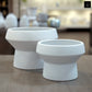 Roza Architectural Pedestal Ceramic Planter (Set of 2)