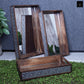 Wood Tray Stained Wood Finish Brown 3.5"H