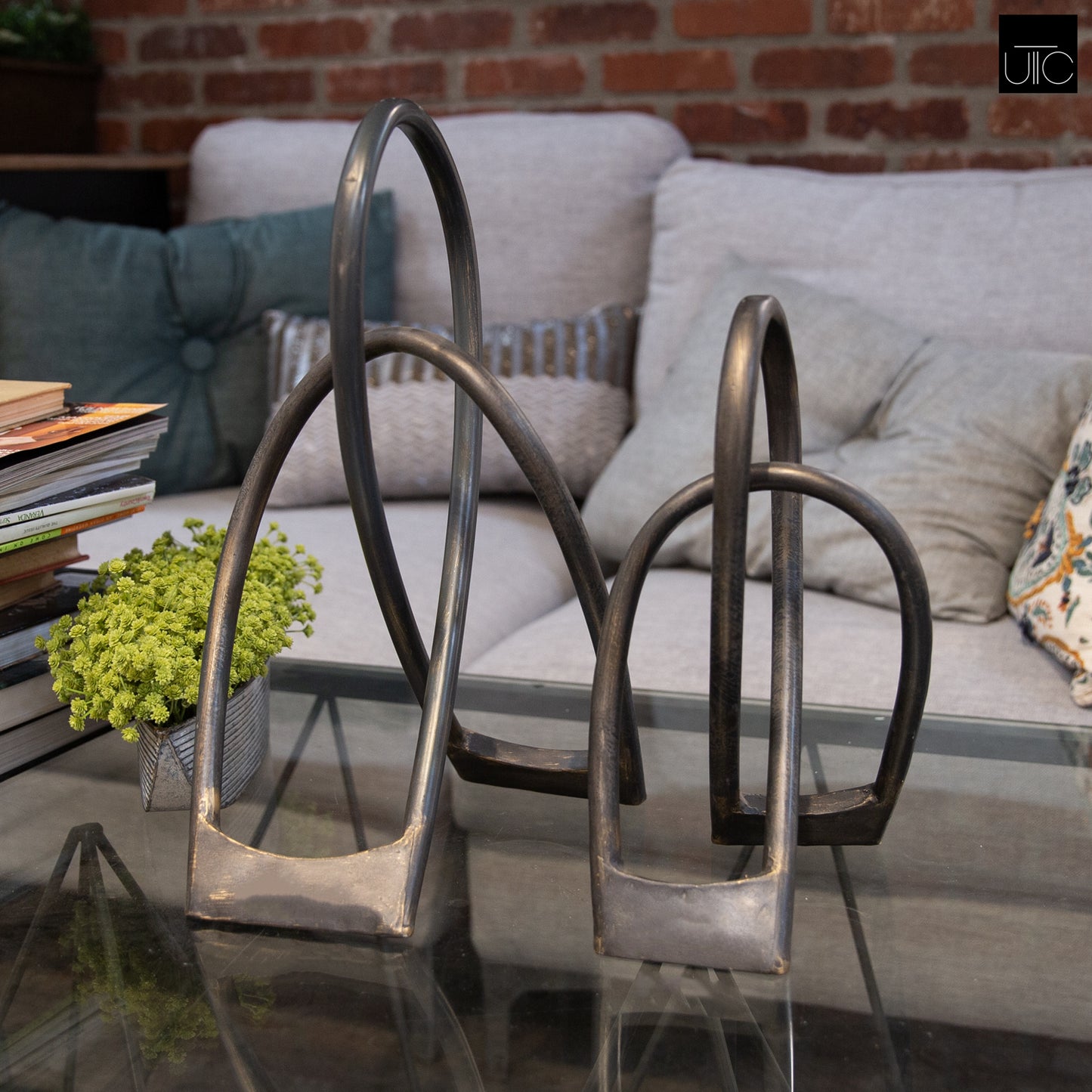 Lois Metal Abstract Décor (Set of 2)