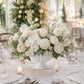 Grellen Rippled Off-White Compote Planters