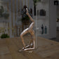 Kendall Polyresin Charcoal Yoga Lady Antique