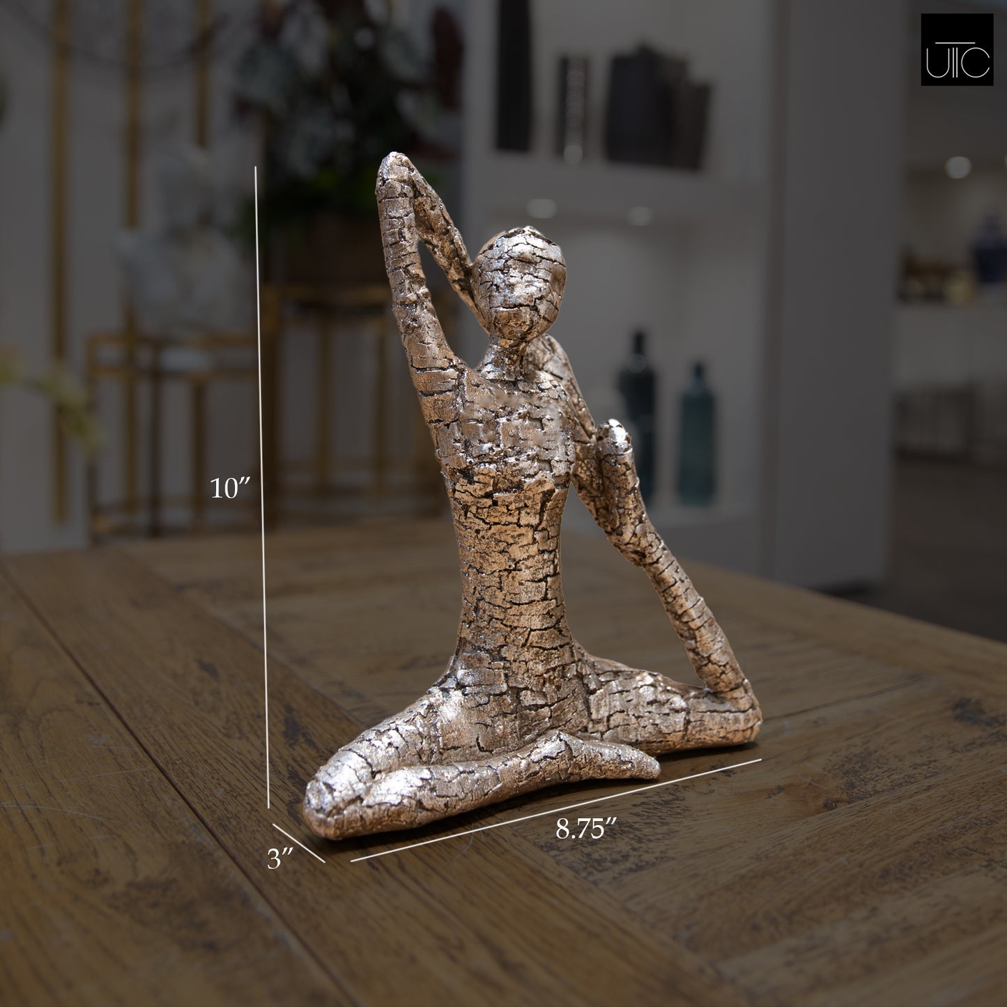 Arli Polyresin Yoga Lady Sculpture