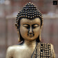 Deirdre Cement Meditating Buddha Figurine in Bhumisparsha Mudra with Shoulder Sash on Base