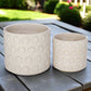Quinn Bubble Pattern Ceramic Planter Set (Set of 2)