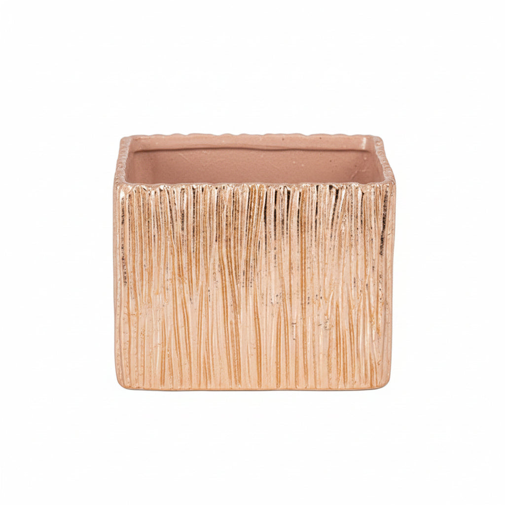 Rita Rectangular Embossed Planter - Small