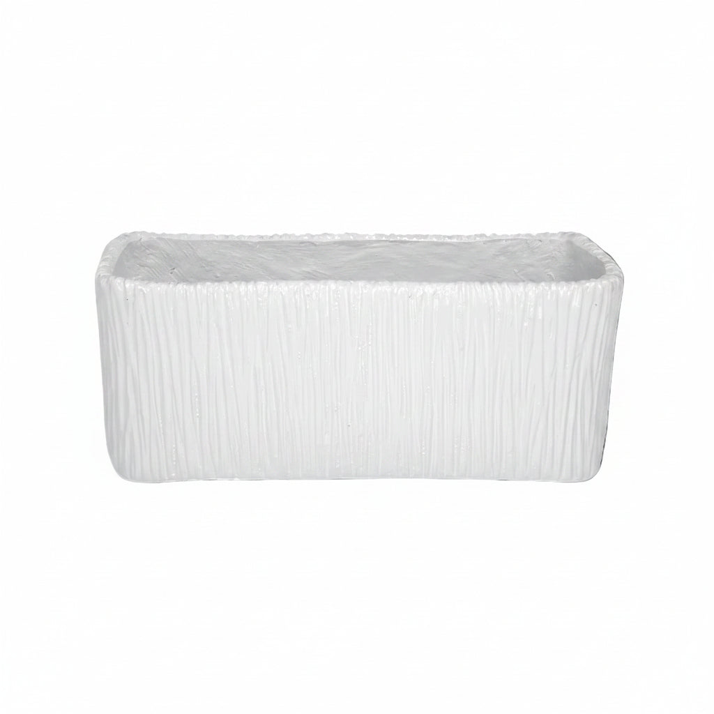 Rita Rectangular Embossed Planter - Large