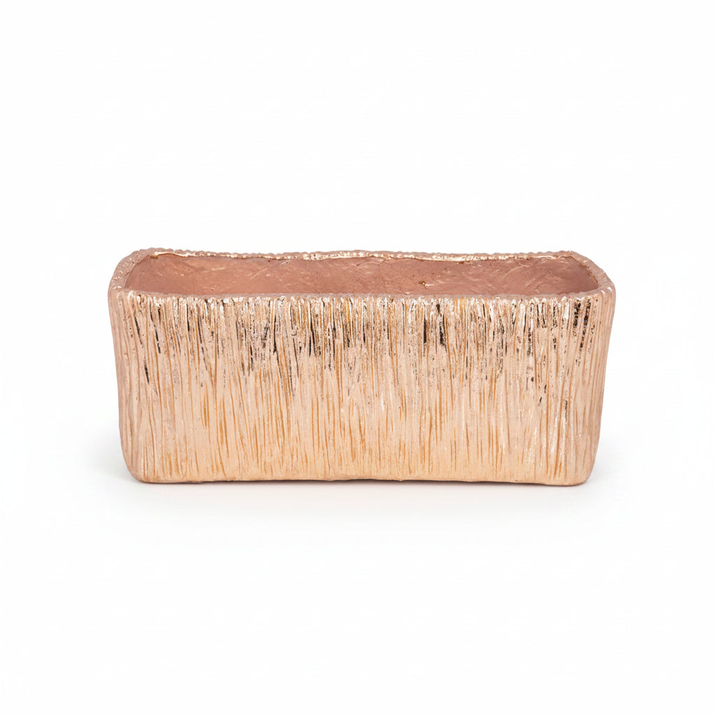 Rita Rectangular Embossed Planter - Large